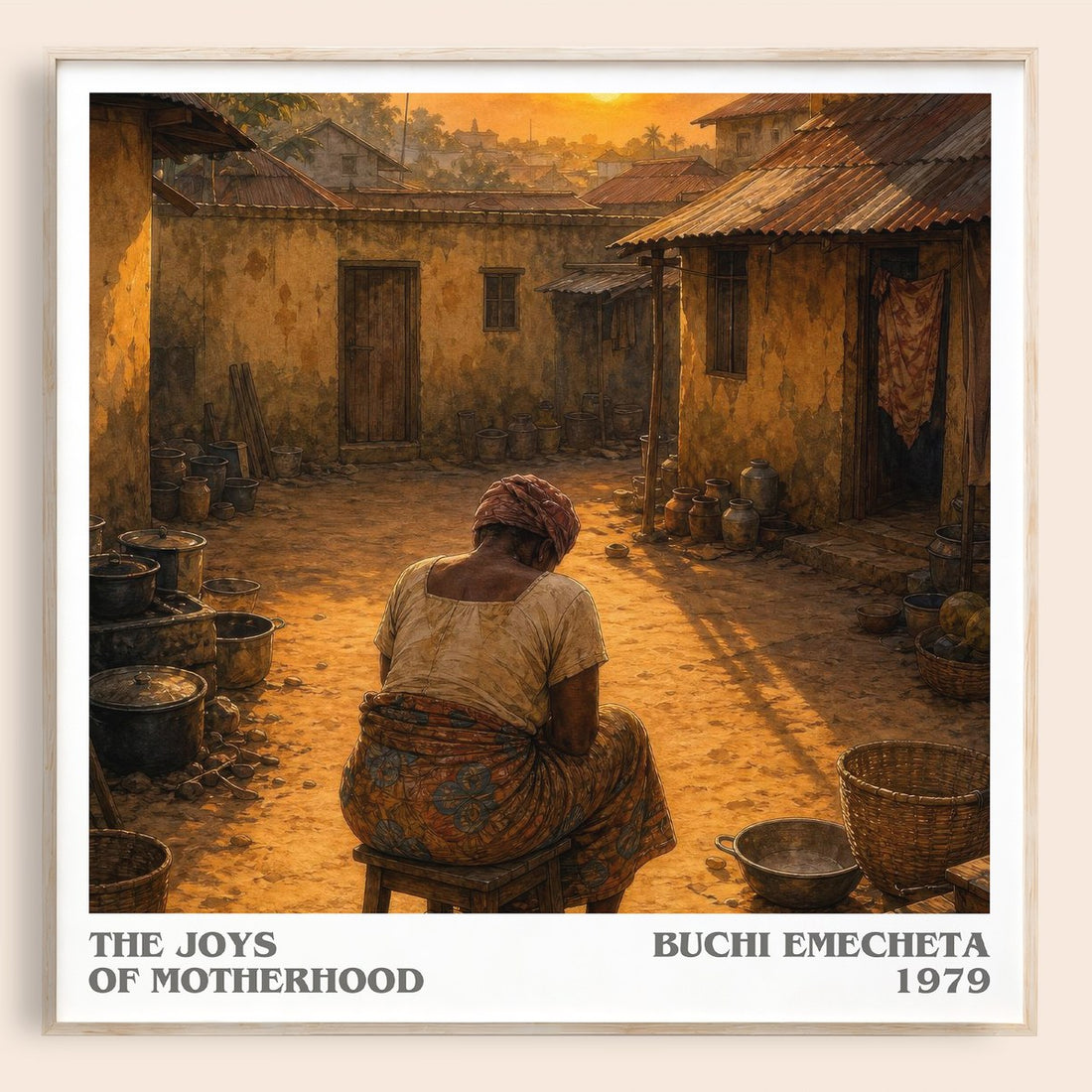 The Joys of Motherhood literary book poster by Buchi Emecheta – framed literary art print