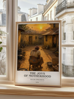 The Joys of Motherhood book cover poster colour and style options – Buchi Emecheta book art