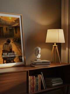 The Joys of Motherhood watercolour print on bookshelf – Buchi Emecheta fan gift