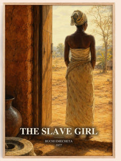 The slave girl watercolour book poster by Buchi Emecheta – framed literary art print