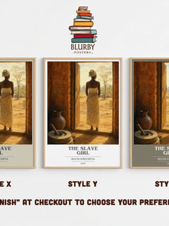 The slave girl book cover print in frame leaning in hallway – historical fiction wall art