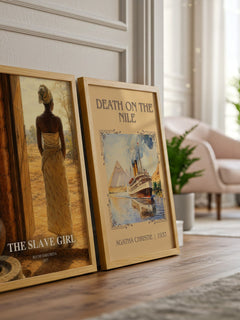 The slave girl watercolour print framed by window – literary home decor