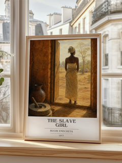 The slave girl book cover poster colour and style options – Buchi Emecheta book art