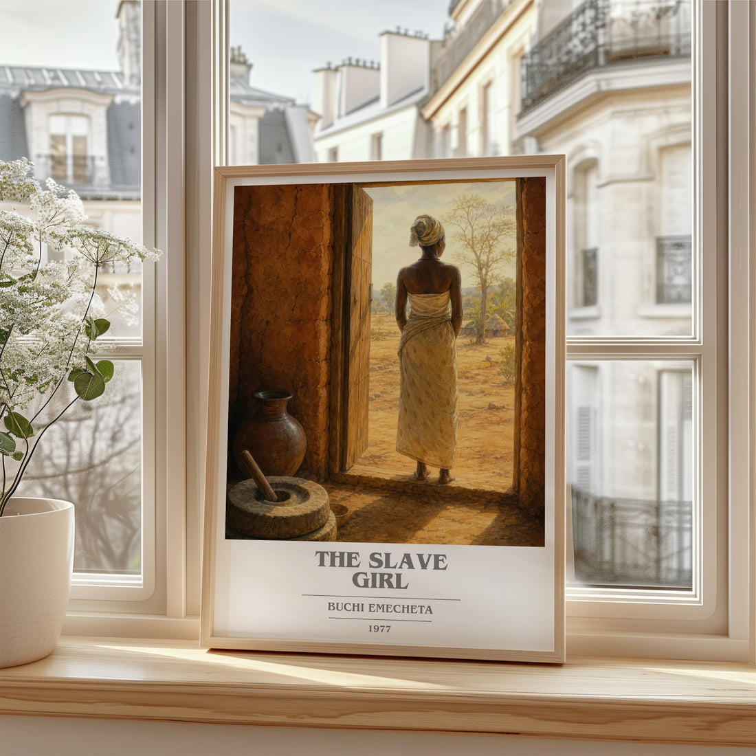 The slave girl book cover poster colour and style options – Buchi Emecheta book art