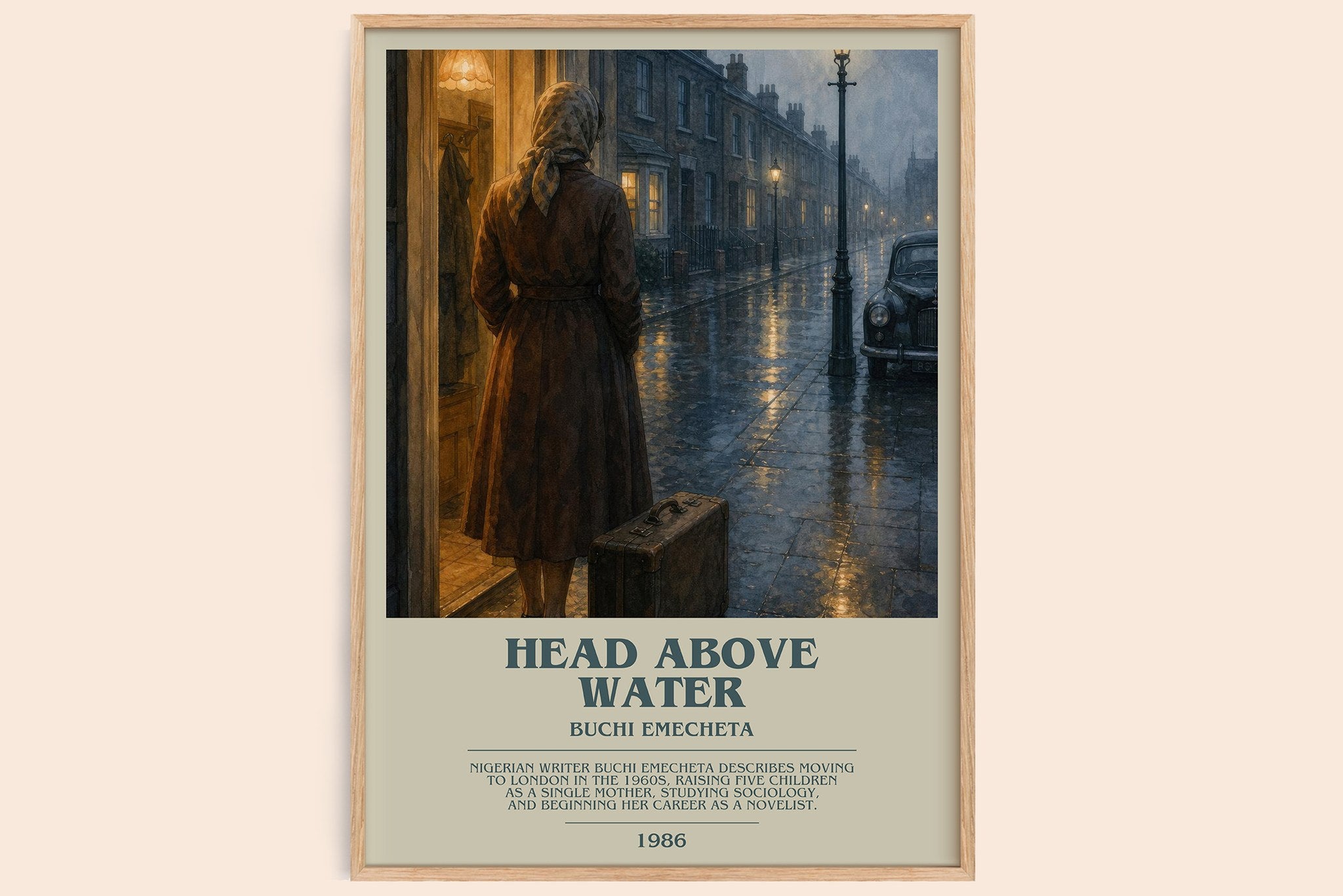 Head above water Bookish Wall Art by Buchi Emecheta