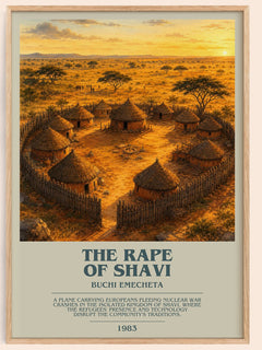 The rape of Shavi bookish book poster by Buchi Emecheta – framed literary art print