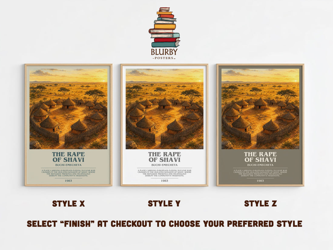 The rape of Shavi bookish print in frame leaning in hallway – literary fiction wall art (mockup)