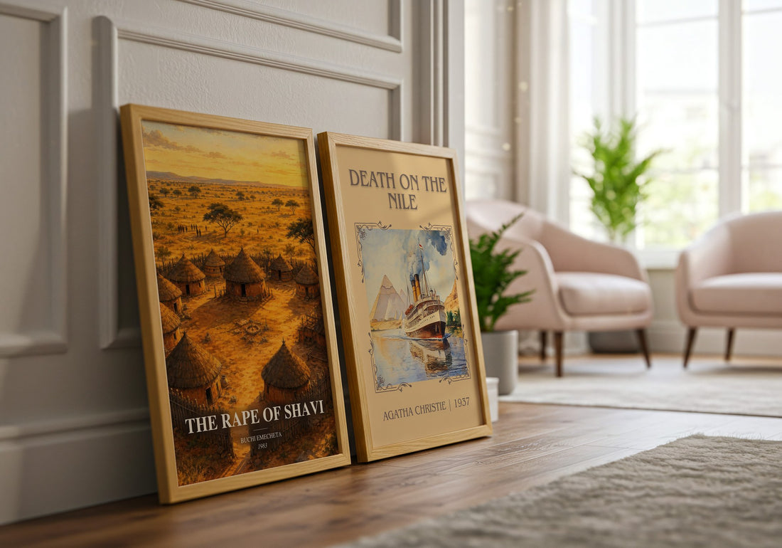 The rape of Shavi watercolour print framed by window – literary home decor