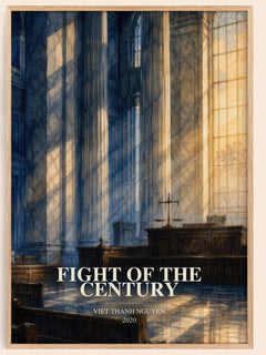 Fight of the Century watercolour book poster by Viet Thanh Nguyen – framed literary art print