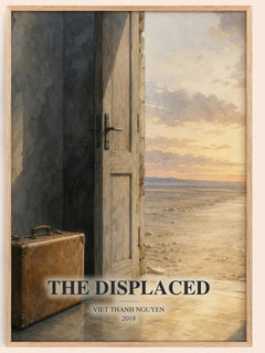 The Displaced watercolour book poster by Viet Thanh Nguyen – framed literary art print