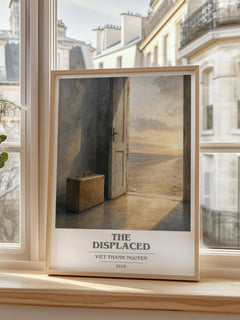 The Displaced book cover poster colour and style options – Viet Thanh Nguyen book art