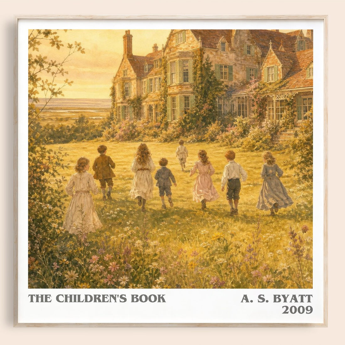 The Children's Book literary book poster by A. S. Byatt – framed literary art print