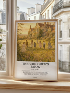 The Children's Book bookish poster colour and style options – A. S. Byatt book art