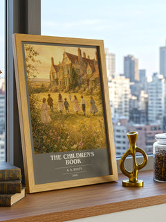 The Children's Book book cover print framed by window – literary home decor