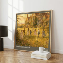 The Children's Book literary print framed by window – literary home decor