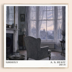 Ghostly literary book poster by A. S. Byatt – framed literary art print