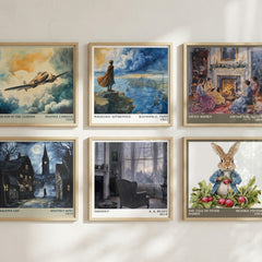 Ghostly literary art print colour and style options – A. S. Byatt book art
