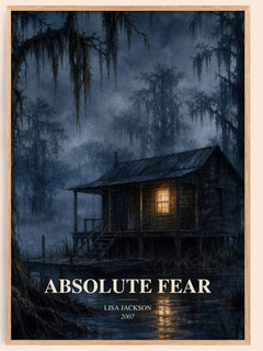 Absolute Fear watercolour book poster by Lisa Jackson – framed literary art print