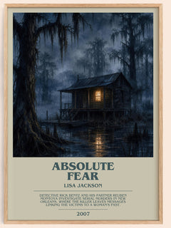 Absolute Fear bookish book poster by Lisa Jackson – framed literary art print