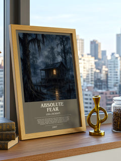 Absolute Fear bookish print framed by window – literary home decor