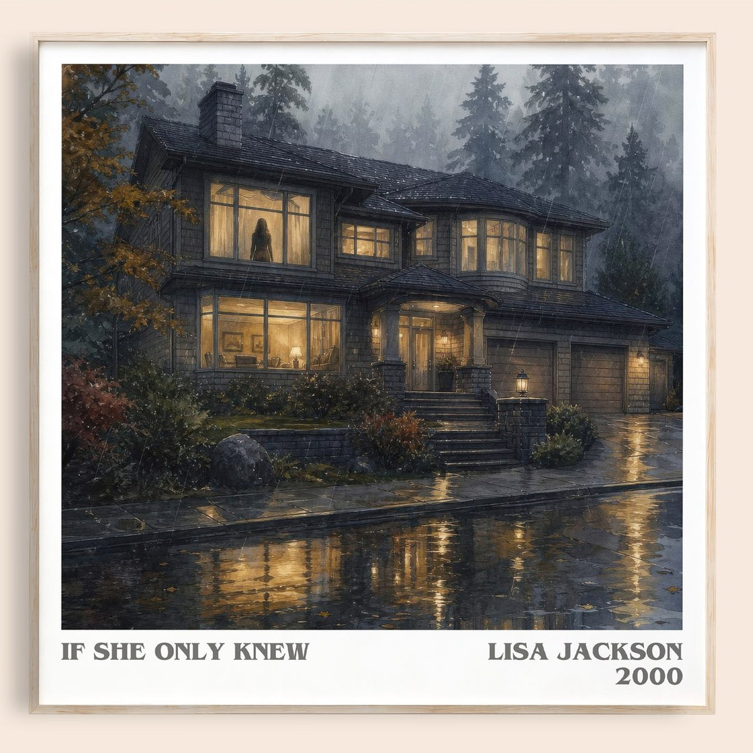 If She Only Knew literary book poster by Lisa Jackson – framed literary art print