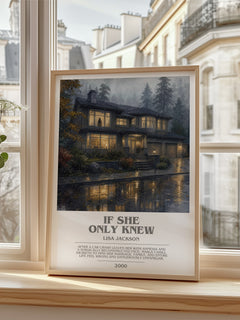 If She Only Knew bookish poster colour and style options – Lisa Jackson book art