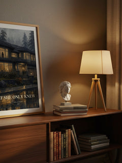 If She Only Knew watercolour print on bookshelf – Lisa Jackson fan gift
