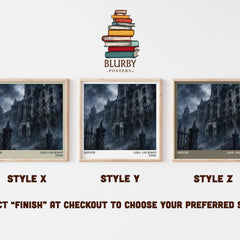 Shiver literary print in frame leaning in hallway – thriller wall art