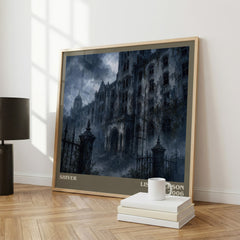 Shiver literary print framed by window – literary home decor