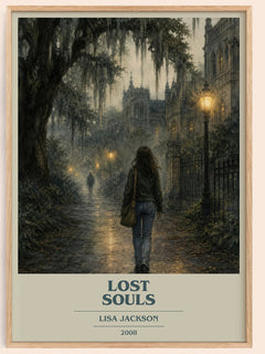 Lost Souls book cover book poster by Lisa Jackson – framed literary art print