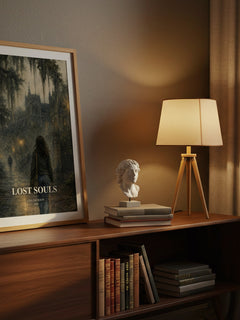 Lost Souls watercolour print on bookshelf – Lisa Jackson fan gift
