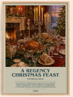 A Regency Christmas Feast bookish book poster by Patricia Rice – framed literary art print