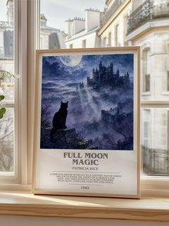 Full Moon Magic bookish poster colour and style options – Patricia Rice book art