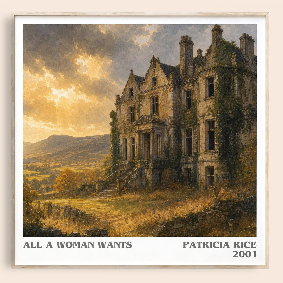 All a Woman Wants literary book poster by Patricia Rice – framed literary art print