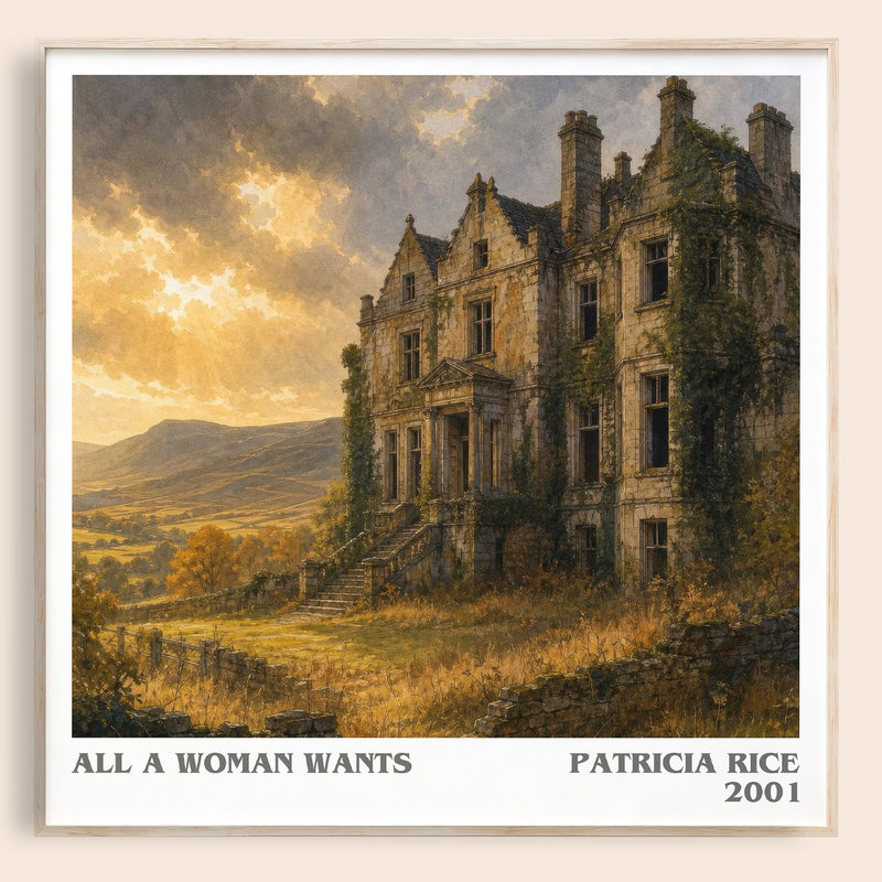 All a Woman Wants literary book poster by Patricia Rice – framed literary art print