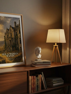 All a Woman Wants watercolour print on bookshelf – Patricia Rice fan gift