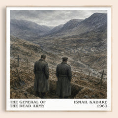 The General of the Dead Army literary book poster by Ismail Kadare – framed literary art print