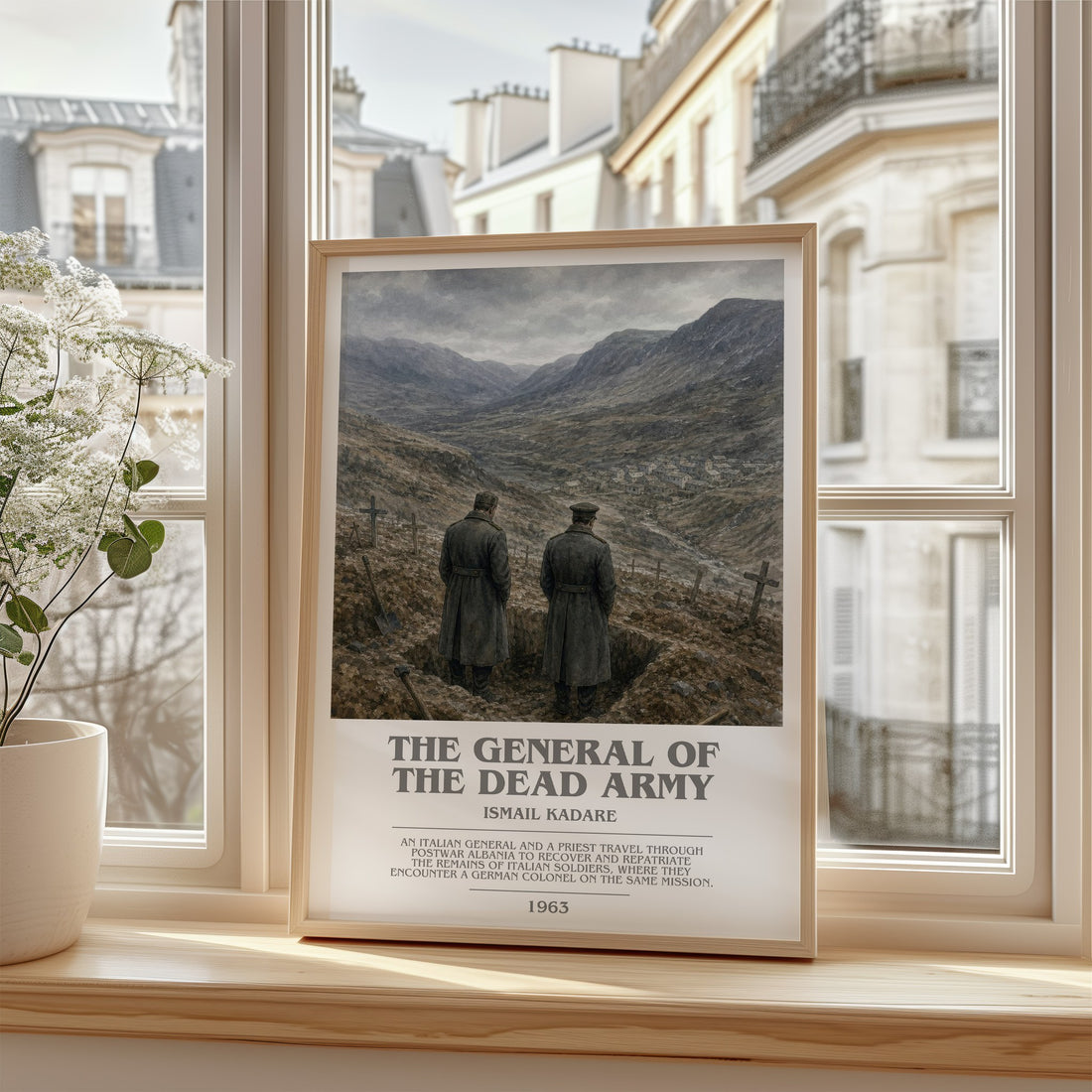 The General of the Dead Army bookish poster colour and style options – Ismail Kadare book art