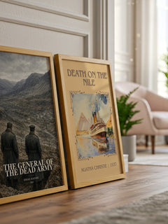 The General of the Dead Army watercolour print framed by window – literary home decor