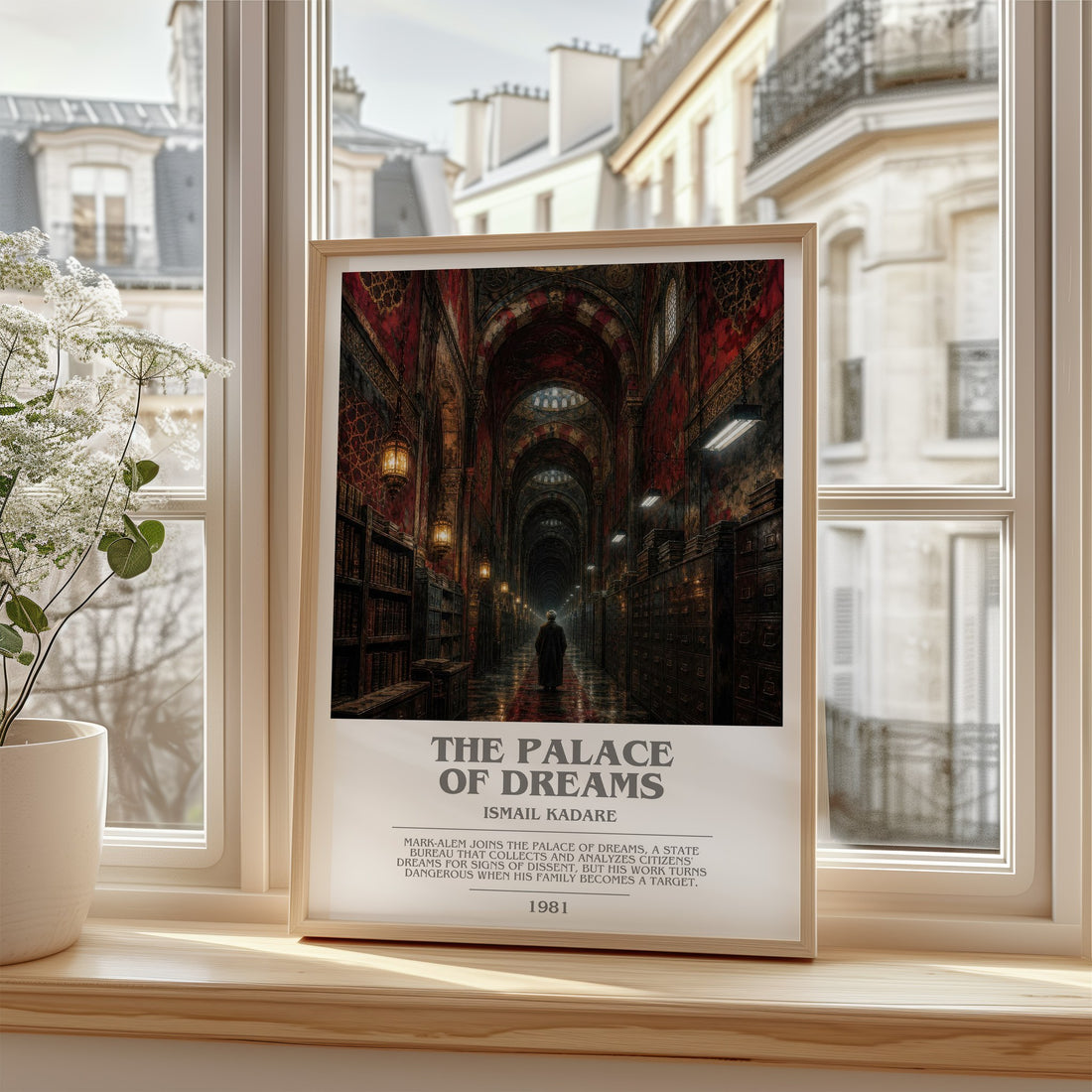 The Palace of Dreams bookish poster colour and style options – Ismail Kadare book art