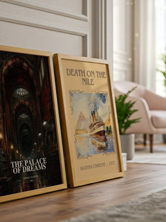 The Palace of Dreams watercolour print framed by window – literary home decor