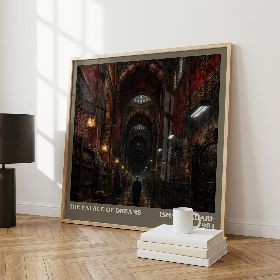 The Palace of Dreams literary print framed by window – literary home decor