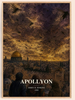 Apollyon watercolour book poster by Jerry B. Jenkins – framed literary art print