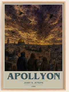 Apollyon book cover book poster by Jerry B. Jenkins – framed literary art print