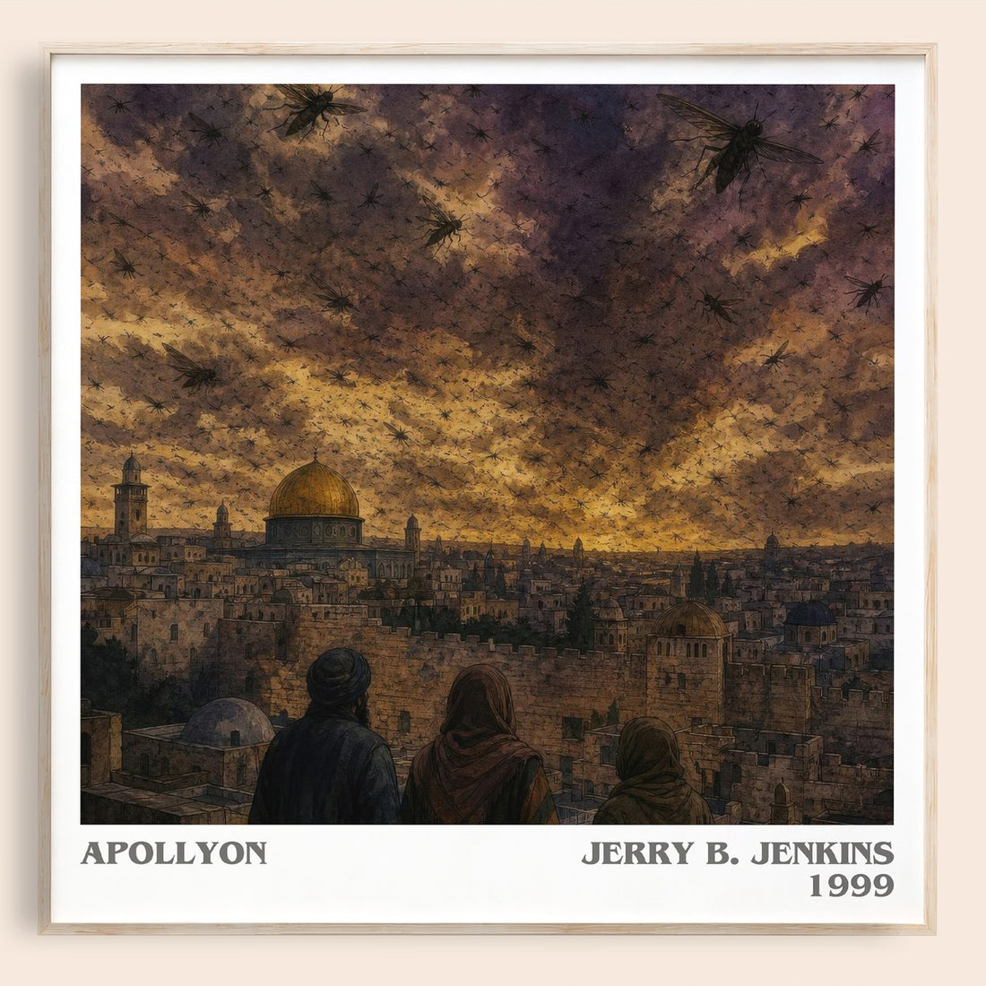 Apollyon literary book poster by Jerry B. Jenkins – framed literary art print