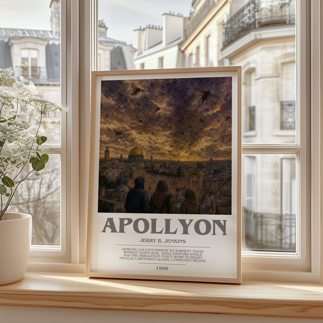 Apollyon bookish poster colour and style options – Jerry B. Jenkins book art