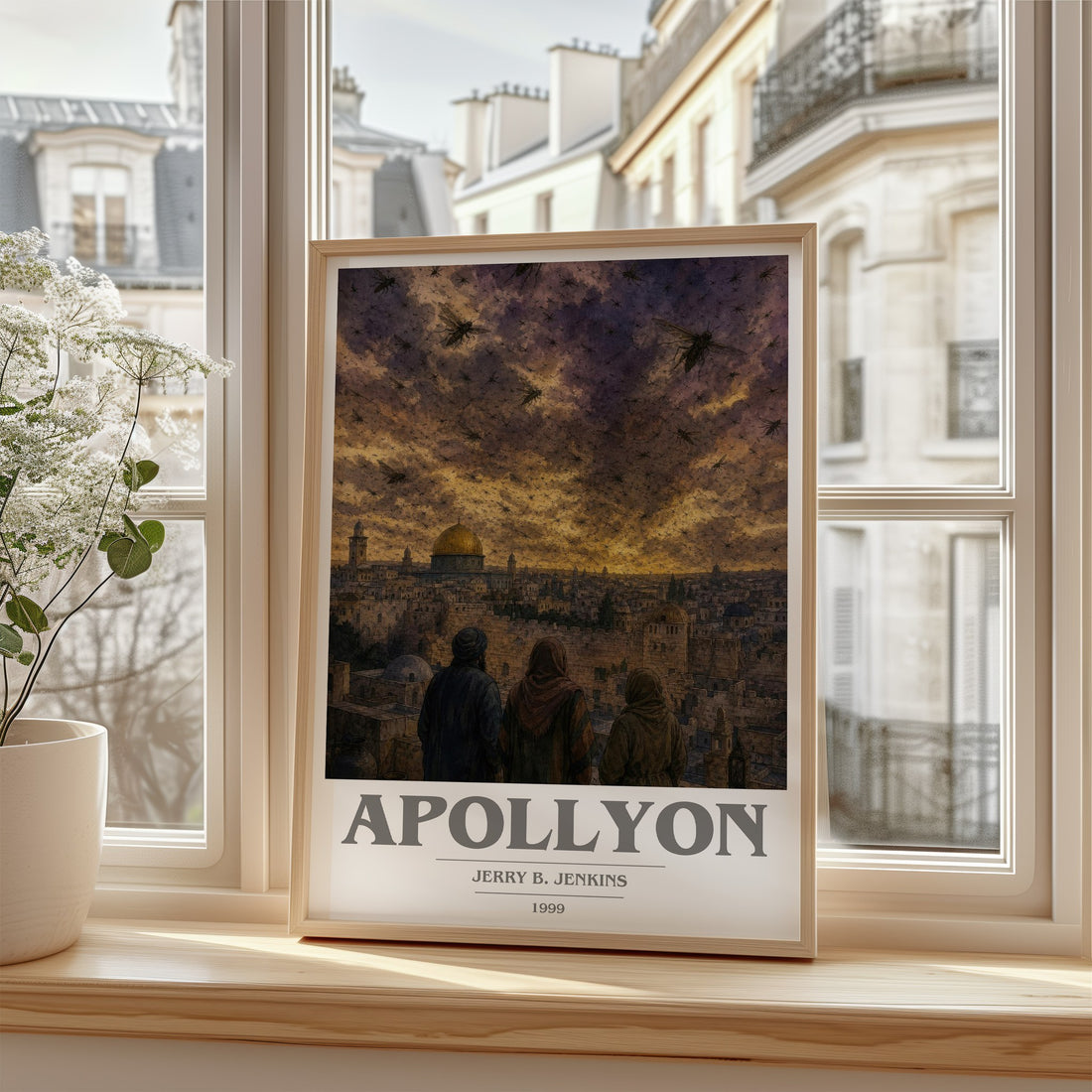 Apollyon book cover poster colour and style options – Jerry B. Jenkins book art