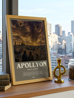 Apollyon bookish print framed by window – literary home decor