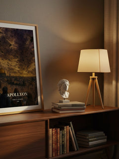 Apollyon watercolour print on bookshelf – Jerry B. Jenkins fan gift