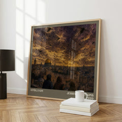 Apollyon literary print framed by window – literary home decor